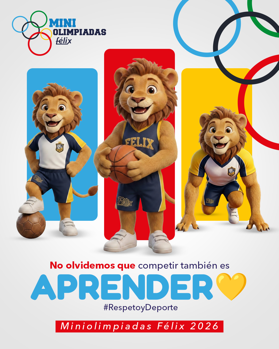 ¡La emoción ya se siente en el aire! 🏅✨

Mañana comienzan las Miniolimpiadas Félix, un espacio donde nuestros alumnos podrán demostrar sus habilidades, talento y espíritu deportivo. Más que una competencia, es una oportunidad para aprender que:
🏃‍♂️ El esfuerzo vale la pena.
🤝 El trabajo en equipo nos fortalece.
🎯 La disciplina forma carácter.
🔥 La sana competencia nos impulsa a superarnos cada día.

¿Están listos?

#ColegioFelix #ExcelenciaAcademica #miniolimpiadas2026 #SomosFélix