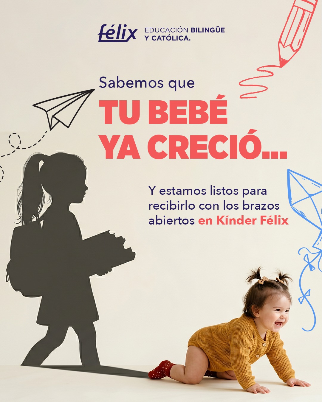 Sabemos que este momento llega con mucha emoción… 🤍 Tu hijo ha crecido, y con ello llegan nuevos aprendizajes, experiencias y descubrimientos.

En el Kínder del Félix lo recibimos con los brazos abiertos, en un entorno seguro, cercano y lleno de acompañamiento, donde podrá desarrollar su independencia, confianza y amor por aprender.

Mayores informes: 📲 833 208 6511

#ColegioFelix #ExcelenciaAcademica #EducacionCatolica