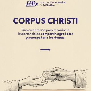 Corpus Christi nos recuerda el valor de compartir, agradecer y acompañar a quienes nos rodean 🤍

Una oportunidad para vivir en familia pequeños actos de amor, generosidad y empatía que también forman el corazón de nuestros niños. ✨

#ColegioFelix #ExcelenciaAcademica #EducacionCatolica #corpuschristi