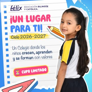 Cada gran historia comienza con una buena educación.
Inscripciones abiertas para el ciclo 2026-2027.
¡Te esperamos en la familia Félix! 💙📚

Mayores informes: 📲 833 208 6511

#ColegioFelix #ExcelenciaAcademica #EducacionCatolica