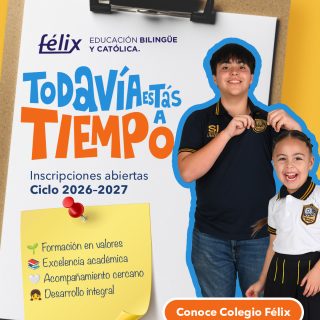 Cada etapa merece un lugar donde los niños puedan crecer, descubrir y sentirse acompañados 🤍

En el Colegio Félix buscamos formar alumnos seguros, felices y preparados para cada nuevo reto.

📩 Aún estás a tiempo de conocer nuestra comunidad.

Mayores informes: 📲 833 208 6511

#ColegioFelix #ExcelenciaAcademica #EducacionCatolica