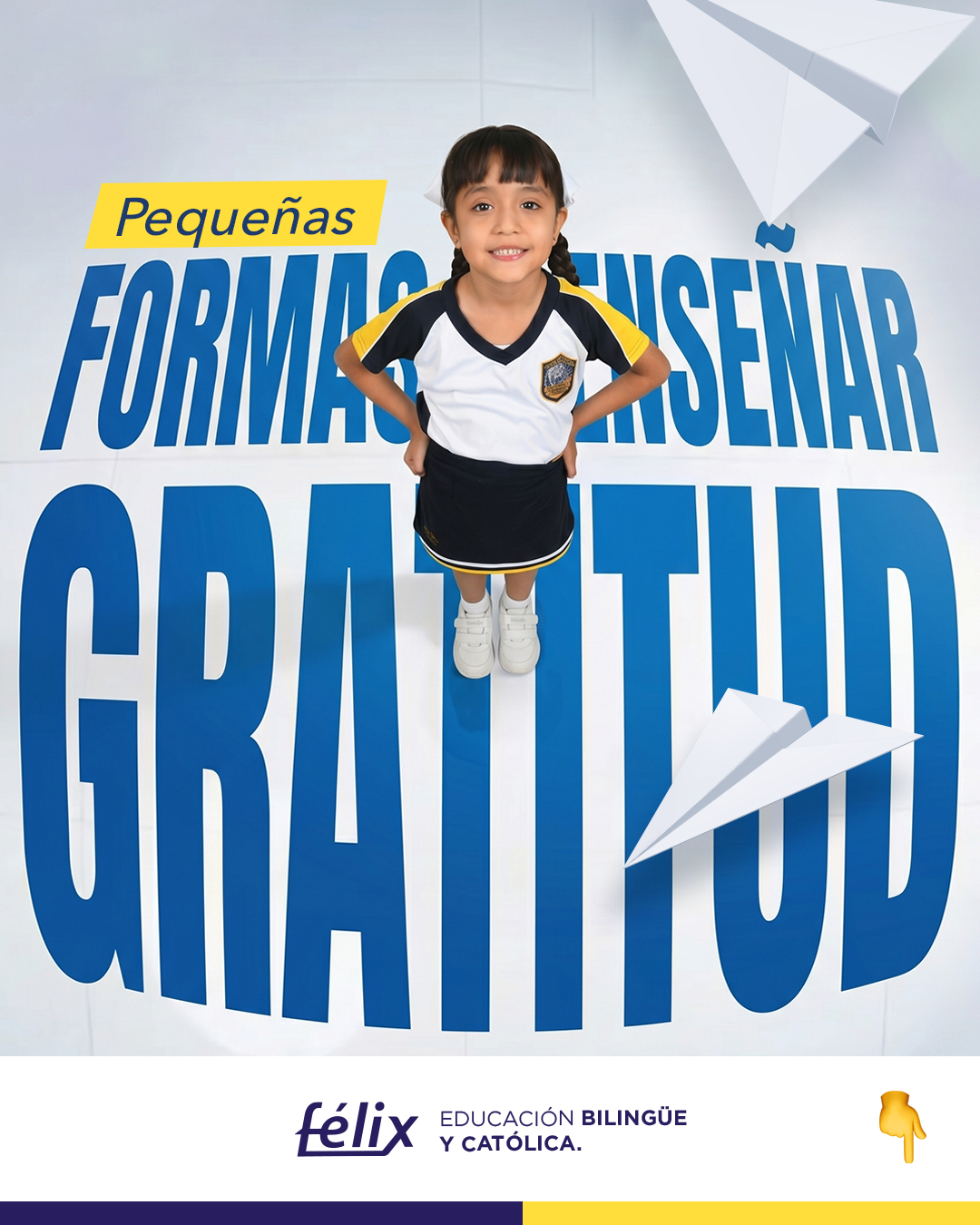 Pequeñas acciones pueden ayudar a nuestros niños a valorar más lo que tienen y a quienes los rodean ✨

🌱 Dar las gracias incluso en lo simple
🤝 Reconocer cuando alguien nos ayuda
💌 Tener detalles con quienes queremos
🧸 Aprender a cuidar lo que tenemos
👨‍👩‍👧 Valorar el tiempo en familia

Porque enseñar gratitud también es formar el corazón.

Mayores informes: 📲 833 208 6511

#ColegioFelix #ExcelenciaAcademica #EducacionCatolica