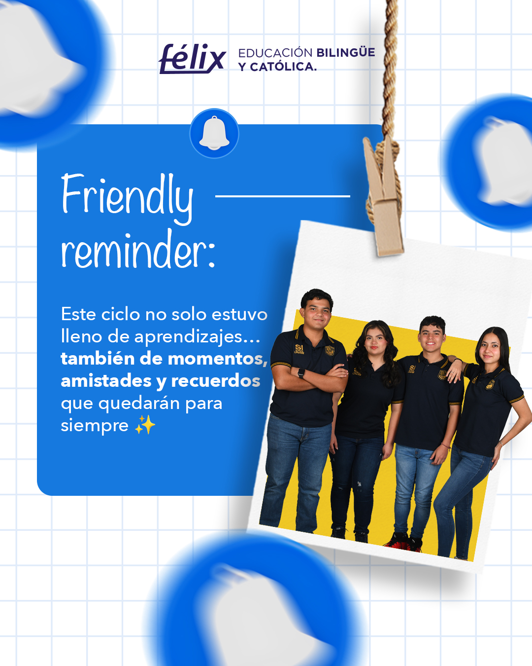 Nos encontramos cerrando un ciclo lleno de crecimiento, esfuerzo y momentos compartidos 🌱

Gracias a cada alumno, familia y maestro por formar parte de este camino y seguir construyendo juntos una comunidad llena de aprendizaje y valores 🤍

Mayores informes: 📲 833 208 6511

#ColegioFelix #ExcelenciaAcademica #EducacionCatolica