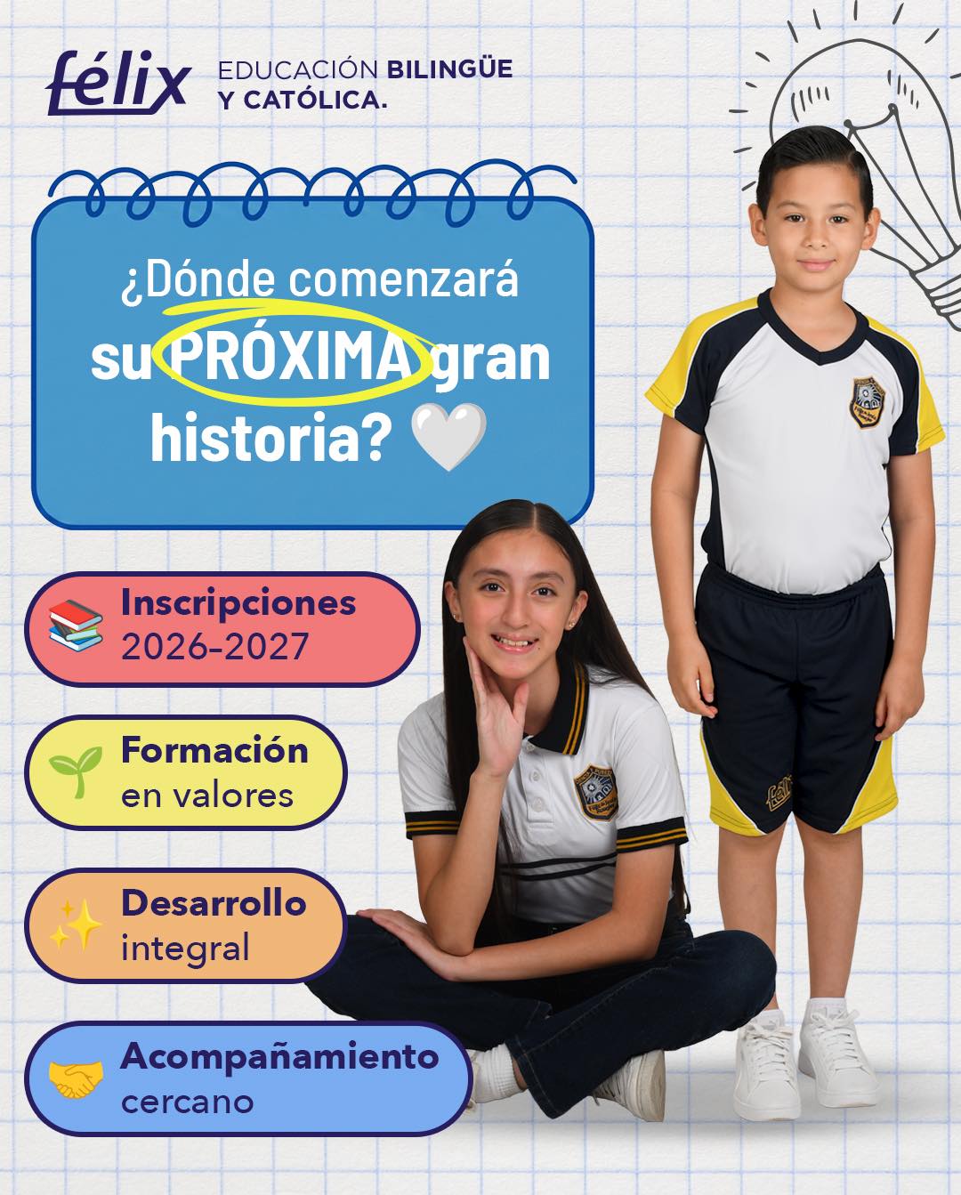 Elegir colegio es elegir el lugar donde crecerán sus sueños, amistades y aprendizajes 🤍

En el Félix acompañamos cada etapa con una formación que busca desarrollar tanto el conocimiento como los valores que los acompañarán toda la vida.

📩 Conoce más sobre nuestro ciclo 2026–2027.

Mayores informes: 📲 833 208 6511

#ColegioFelix #ExcelenciaAcademica #EducacionCatolica