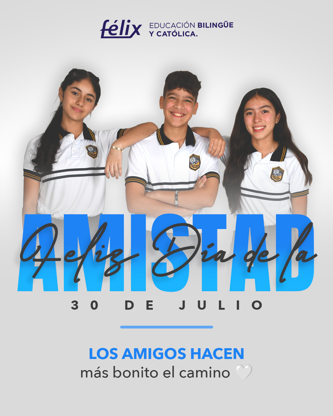 Hay amistades que nacen en un salón de clases y permanecen en el corazón por muchos años 🤍

Porque crecer junto a personas que nos acompañan, nos escuchan y comparten nuestras alegrías hace que cada etapa sea aún más especial.

✨ Feliz Día Internacional de la Amistad.
 
#ColegioFelix #ExcelenciaAcademica #EducacionCatolica