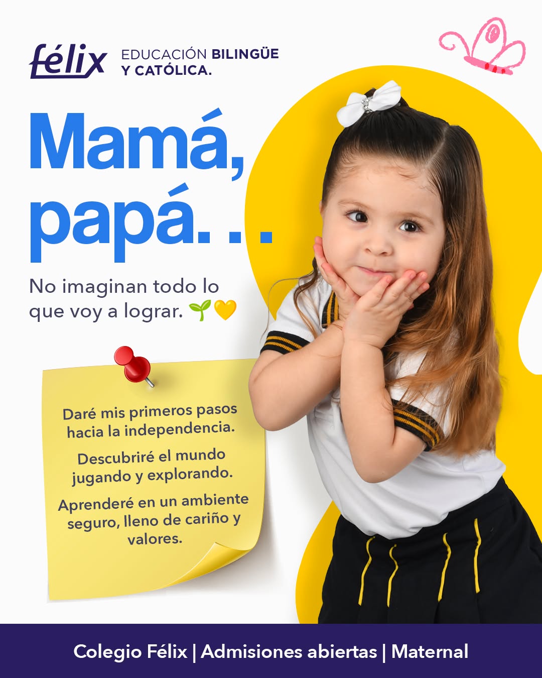La etapa de maternal es mucho más que el inicio de la vida escolar; es el momento en el que los niños comienzan a desarrollar su confianza, fortalecer su autonomía, descubrir nuevas habilidades y relacionarse con el mundo que los rodea.

En el Colegio Félix, acompañamos este proceso con un ambiente seguro, cálido y estimulante, donde cada experiencia está pensada para impulsar su desarrollo emocional, social y cognitivo, siempre respetando el ritmo único de cada niño.

Mayores informes: 📲 833 208 6511

#ColegioFelix #ExcelenciaAcademica #EducacionCatolica