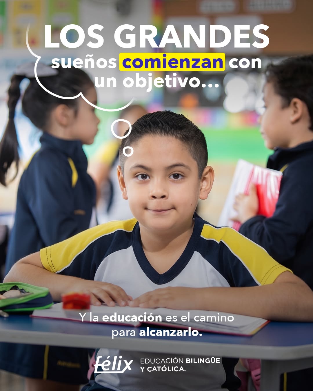 Todo gran logro comienza con una meta, pero es la constancia, el esfuerzo y el aprendizaje lo que nos acerca a cumplirla.

Acompañamos a nuestros alumnos para que descubran su potencial, desarrollen sus habilidades y construyan las bases que los ayudarán a alcanzar sus sueños 💙 

Mayores informes: 📲 833 208 6511

#ColegioFelix #ExcelenciaAcademica #EducacionCatolica