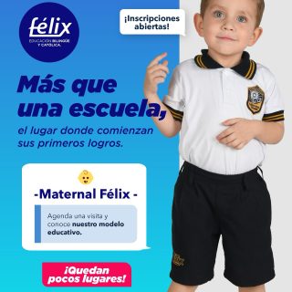 Los primeros años son una de las etapas más importantes en el desarrollo de un niño. Elegir el lugar donde comenzará a descubrir, aprender y crecer es una decisión que marcará su futuro. 💙
En el Colegio Félix aún contamos con los últimos lugares disponibles para Maternal 2026–2027.
Mayores informes: 📲 833 208 6511
#ColegioFelix #ExcelenciaAcademica #EducacionCatolica