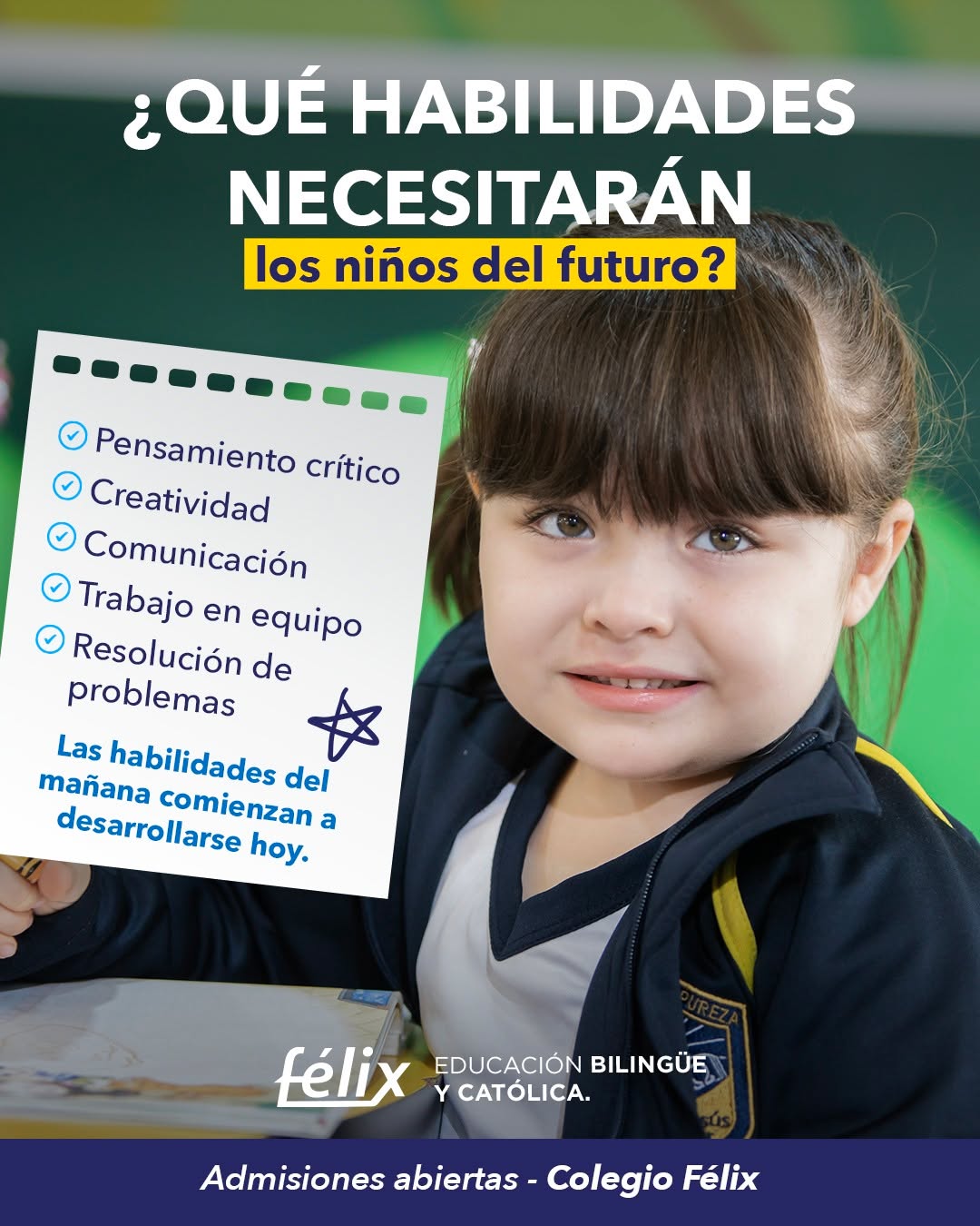 El futuro cambia todos los días, por eso la educación también debe evolucionar.

En el Colegio Félix formamos alumnos curiosos, seguros y preparados para afrontar nuevos retos, dentro y fuera del aula.

💙 Porque el mejor momento para construir su futuro es hoy.

Mayores informes: 📲 833 208 6511

#ColegioFelix #ExcelenciaAcademica #EducacionCatolica