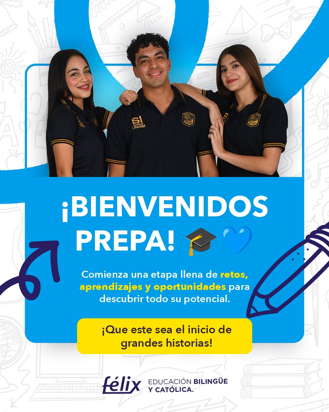 La preparatoria es mucho más que un nuevo ciclo escolar; es una etapa en la que los alumnos fortalecen su autonomía, descubren sus talentos y comienzan a construir el camino hacia su futuro. 

💙 ¡Les deseamos un ciclo lleno de aprendizajes, metas cumplidas y grandes logros! 

Mayores informes: 📲 833 208 6511
Te atendemos también por WhatsApp 💬
Da clic aquí: 👉 https://wa.me/message/R3QCX6CUPW2KL1 

#ColegioFelix #ExcelenciaAcademica #EducacionCatolica