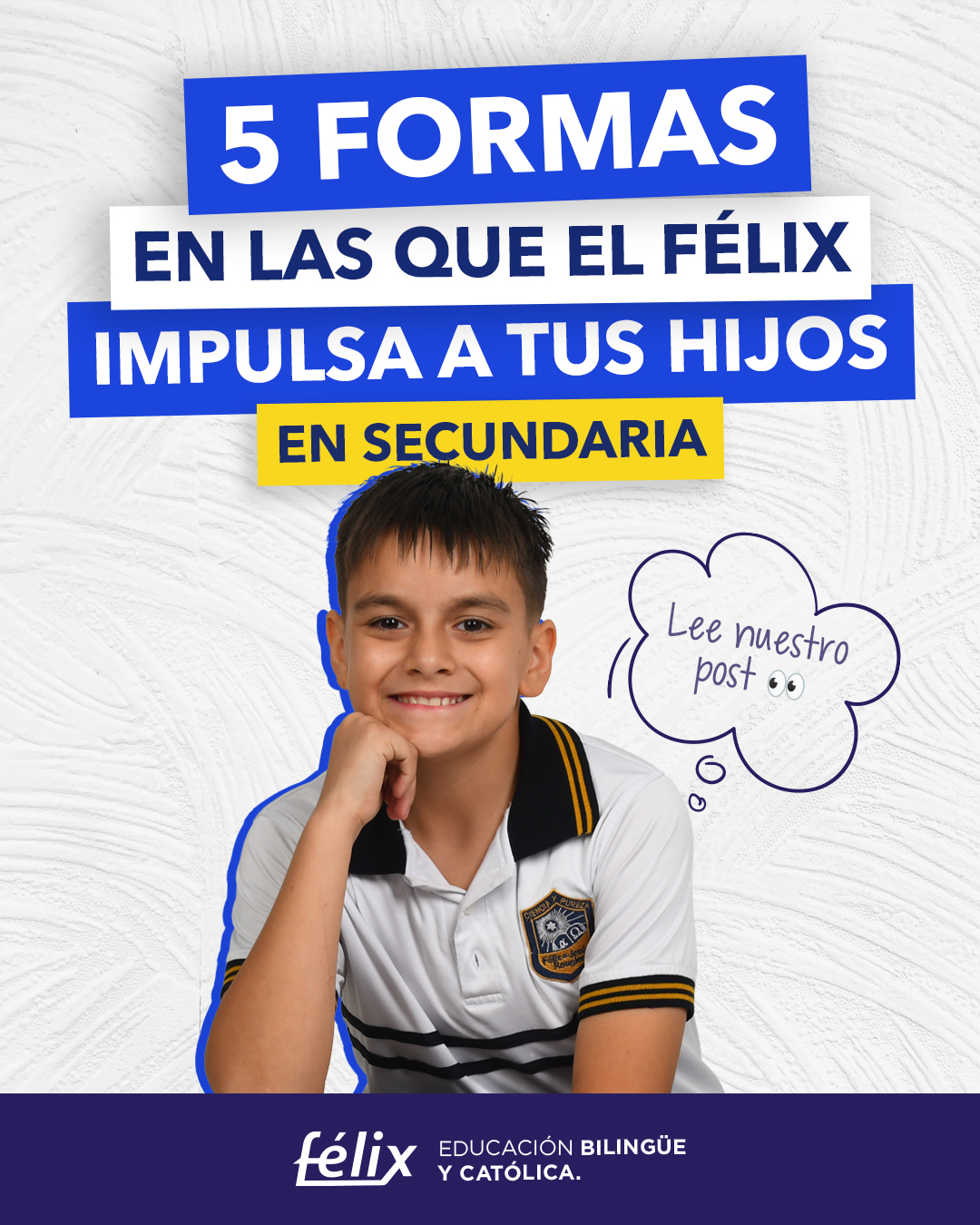 La Secundaria es una etapa de grandes cambios, aprendizajes y decisiones. 💙 

📚 Fortalecemos su formación académica: Desarrollamos conocimientos y habilidades que los preparan para los siguientes retos.

🌎 Fortalecemos el inglés para que puedan comunicarse con confianza y ampliar sus oportunidades.

💙 Formamos en valores: Fomentamos el respeto, la empatía, la responsabilidad y el sentido de comunidad.

🚀 Desarrollamos habilidades para la vida: Impulsamos su autonomía, pensamiento crítico y liderazgo para enfrentar nuevos desafíos.

🤝 Construimos una comunidad que los impulsa: Un entorno donde pueden crecer, convivir y descubrir todo lo que son capaces de lograr.

Porque preparar a nuestros jóvenes para el futuro también significa acompañarlos en el presente.

📩 Conoce la Secundaria Félix. ¡Agenda tu cita!

Mayores informes: 📲 833 208 6511

#ColegioFelix #ExcelenciaAcademica #EducacionCatolica