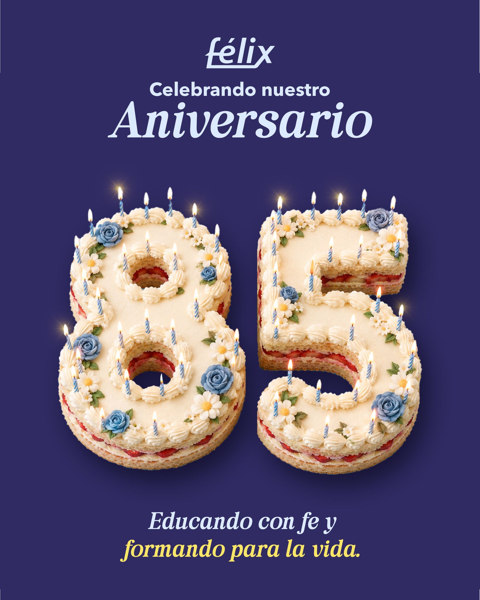 85 años no son solo una historia. Son miles de historias que se han encontrado en El Félix. Generaciones que han crecido, aprendido, compartido y dejado una huella que hoy forma parte de quienes somos.

Celebramos 85 años de raíces, aprendizajes y personas que hacen de nuestra historia algo inolvidable. ¡Feliz aniversario, Colegio Félix! 🤍

#ColegioFelix #ExcelenciaAcademica #EducacionCatolica #85Aniversario