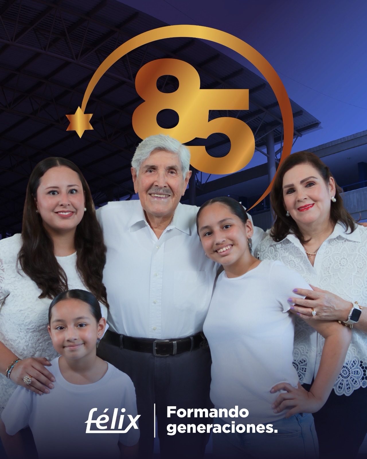 Creando historias de familias unidas por el mismo escudo, por nuestro lema “Ciencia y Pureza” , por las tradiciones y valores MESST. ¡85 años juntos!💙

#somosFélix #Aniversario85 #OrgulloFélix