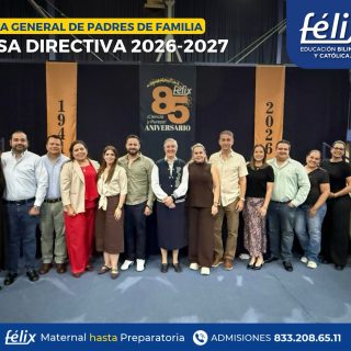El pasado jueves 22 de octubre se llevó a cabo la Junta General de Padres de Familia en la cual se realizó el cambio de mesa directiva.

Nuestra Directora, Madre Alejandra Nungaray agradeció el esfuerzo, resultados y cariño con el que la mesa saliente presidida por el Sr. Alberto Miguel y su esposa Katty Marón trabajaron por nuestro Colegio; y asimismo, exhortó a los nuevos presidentes Sr. Guillermo Núñez y su esposa Edna Eguiluz en conjunto con su mesa a seguir trabajando con el firme objetivo de beneficiar a cada uno de nuestros alumnos.